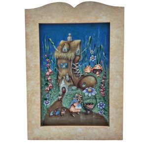 Adorable Old Woman Who Lived In a Shoe Nursery Rhyme Painting